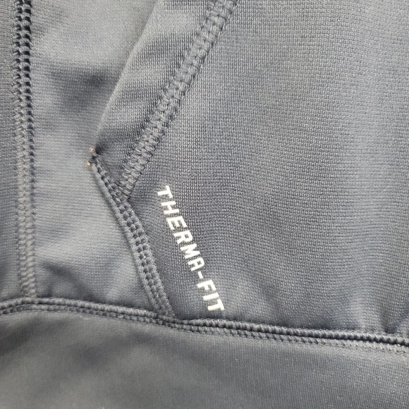 Nike Hoodie Mens Small Blue Therma-Fit Spellout Logo‎ Pockets Casual Outdoors - Picture 8 of 11